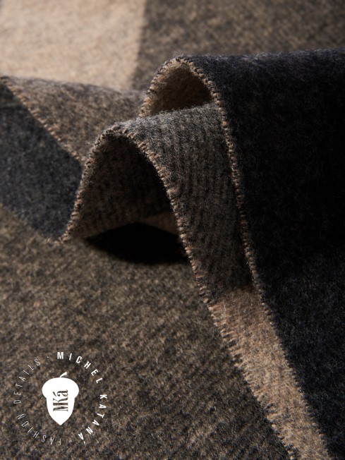 JACQUARD CHARCOAL, длиный ШАРФ из мягчайшей шерсти MERINOS из пряжи средней тяжести, коллекционная линия CONFRONTATION (Собственный Взгляд) FJq.W255_5100302.08/CHAR